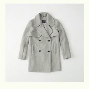 A&F Classic Wool-Blend Peacoat